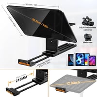 LENSGO TC12 Teleprompter DSLR/Tükörreflexes kamerához, 12,9" tablethez 2