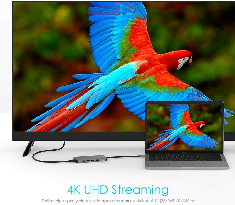 LENTION 11-in-1 USB C Hub 4K HDMI Kimenettel, SD/TF Kártyaolvasóval, USB 3.0/2.0 Portokkal, 100W PD Töltéssel MacBook Pro/Air, iPad Pro, Sur