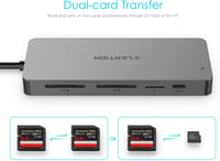 LENTION 11-in-1 USB C Hub 4K HDMI Kimenettel, SD/TF Kártyaolvasóval, USB 3.0/2.0 Portokkal, 100W PD Töltéssel MacBook Pro/Air, iPad Pro, Sur 6