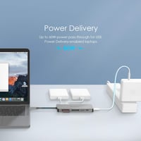 LENTION 11-in-1 USB C Hub 4K HDMI Kimenettel, SD/TF Kártyaolvasóval, USB 3.0/2.0 Portokkal, 100W PD Töltéssel MacBook Pro/Air, iPad Pro, Sur 7