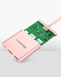 LENTION 3-in-1 USB C Hub HDMI és USB 3.0 portokkal, 100W gyorstöltéssel, MacBook Pro/Air, Surface kompatibilis, rózsaarany 7