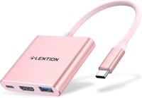 LENTION 3-in-1 USB C Hub HDMI és USB 3.0 portokkal, 100W gyorstöltéssel, MacBook Pro/Air, Surface kompatibilis, rózsaarany 1