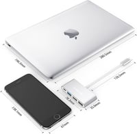 LENTION 4 az 1-ben USB-C Hub 100W töltéssel, 5Gbps USB 3.0 porttal, MacBook Pro/Air, Surface és ChromeBook eszközökhöz, alumínium kivitel 4