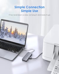 LENTION 5 az 1-ben USB-C Hub - 3 USB 3.0 Port + SD/TF Kártyaolvasó - MacBook, ChromeBook, Dell XPS, Asus ZenBook és USB-C Portos Laptopokhoz 6