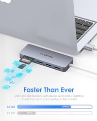 LENTION 5-in-1 USB Hub - 3 USB 3.0 Port (5Gbps) + SD/TF Kártyaolvasó - MacBook, Surface, Lenovo, HP Laptopokhoz - Űrszürke

AI: I've created 4