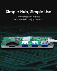 LENTION 5-in-1 USB Hub - 3 USB 3.0 Port (5Gbps) + SD/TF Kártyaolvasó - MacBook, Surface, Lenovo, HP Laptopokhoz - Űrszürke

AI: I've created 7