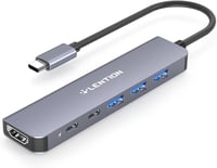LENTION 6-in-1 USB-C Hub 4K HDMI Adapter 100W PD Töltéssel, MacBook Pro/Air, iPhone 16/15 Kompatibilis, Thunderbolt 3/4 Csatlakozóval 1