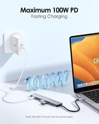 LENTION 8-in-1 USB-C Hub 4K60Hz HDMI, 100W PD, SD/TF Kártyaolvasó, MacBook Pro/Air, iPhone 16/15 Kompatibilis Adapter 4