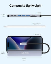 LENTION 8-in-1 USB-C Hub 4K60Hz HDMI, 100W PD, SD/TF Kártyaolvasó, MacBook Pro/Air, iPhone 16/15 Kompatibilis Adapter 6