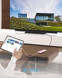 LENTION USB-C Hub 1m Kábellel - 4K HDMI, USB 3.0, SD Kártyaolvasó, 60W Töltés - MacBook Pro/Air, Surface, Chromebook Kompatibilis - Rozéaran 7