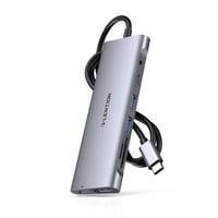 LENTION USB C Hub s 1m káblom - 4K HDMI, USB 3.0, USB-C, čítačka SD/Micro SD kariet, AUX, 60W Nabíjačka - MacBook Pro/Air, Surface, Chromebook Kom 1