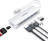 LENTION USB C Hub 4K HDMI Adapter - 100W Töltés, USB 3.0, SD/TF Kártyaolvasó - MacBook Pro/Air, Surface Kompatibilis - Thunderbolt 3/4 Csatl 1