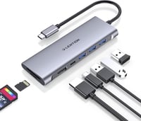 LENTION USB C Hub 4K HDMI Adapter - USB 3.0, SD/TF Kártyaolvasó, 100W Töltés - MacBook Pro/Air, Surface, Chromebook Kompatibilis Thunderbolt 7