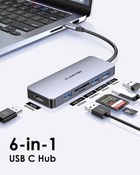 LENTION USB C Hub 4K HDMI Kimenettel, 3 USB 3.0 Porttal, Dupla SD3.0 Kártyaolvasóval - MacBook Pro/Air, iPad Pro, Surface Kompatibilis Multi 2