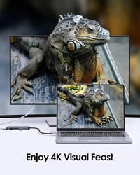 LENTION USB C Hub 4K HDMI Kimenettel, 3 USB 3.0 Porttal, Dupla SD3.0 Kártyaolvasóval - MacBook Pro/Air, iPad Pro, Surface Kompatibilis Multi 9