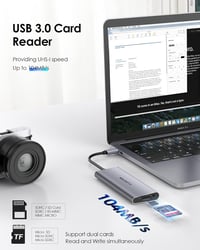 LENTION USB C Hub 4K HDMI Kimenettel, USB 3.0, SD/TF Kártyaolvasóval - MacBook Pro/Air, Surface, Chromebook Laptopokhoz, Thunderbolt 3/4 Kom 2