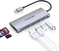 LENTION USB C Hub 4K HDMI Kimenettel, USB 3.0, SD/TF Kártyaolvasóval - MacBook Pro/Air, Surface, Chromebook Laptopokhoz, Thunderbolt 3/4 Kom 1