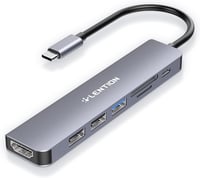 LENTION USB C Hub 7 az 1-ben - 100W PD Töltés, 4K HDMI, SD/TF Kártyaolvasó, USB 3.0 - MacBook Pro/Air, iPhone 16/15, Thunderbolt 3/4 Kompati 1