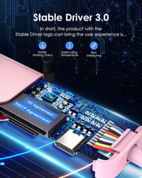 LENTION USB C Hub 7 az 1-ben - 100W PD Töltés, 4K HDMI, SD/TF Kártyaolvasó, USB 3.0 - MacBook Pro/Air, iPhone 16/15 Kompatibilis Adapter, Ró 6