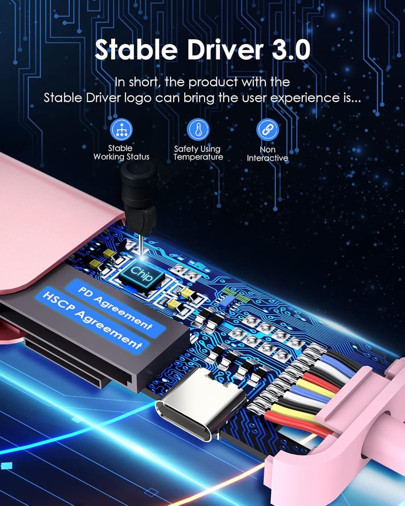 LENTION USB C Hub 7 az 1-ben - 100W PD Töltés, 4K HDMI, SD/TF Kártyaolvasó, USB 3.0 - MacBook Pro/Air, iPhone 16/15 Kompatibilis Adapter, Ró