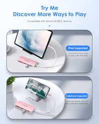 Lention USB C HUB - Alumínium Thunderbolt 3 Adapter 3 USB 3.0 Porttal és SD/TF Kártyaolvasóval - MacBook, Chromebook, Dell XPS, Asus ZenBook 5