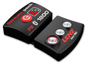 Pachet de acumulatori Lenz lithium pack rcB 1800 Bluetooth SMART cu încărcător EU/US, negru
