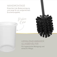 Lenz SIVO set WC četke grafitno siva - zidna montaža, bušenjem ili lijepljenjem - površina jednostavna za čišćenje - 4209652 4