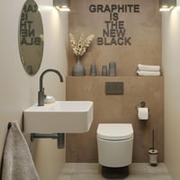 Lenz SIVO set WC četke grafitno siva - zidna montaža, bušenjem ili lijepljenjem - površina jednostavna za čišćenje - 4209652 2