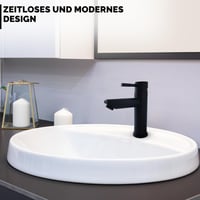 Leodera WAS-20091 mosdó keverőcsap egykaros - fekete rozsdamentes acél 2
