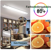 LEOEU LED vlhkotesné svietidlo 150 cm, 45W 5000 lm, IP65 vodotesné stropné trubicové svietidlo, bez blikania, osvetlenie do pivnice a kúpeľne 4