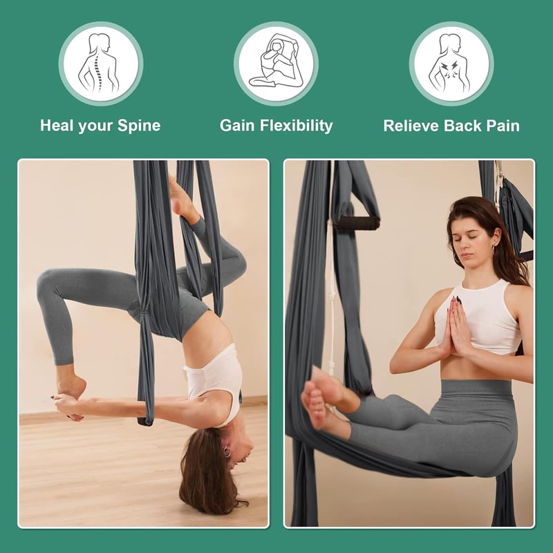 Leogreen Jóga Függőágy Inverziós Swing 300kg Teherbírás Nylon