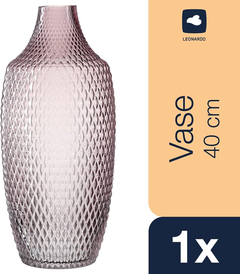 LEONARDO Poesia Üvegváza 40 cm Rózsaszín Dekoráció - Pink