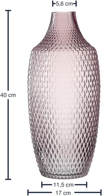 LEONARDO Poesia Üvegváza 40 cm Rózsaszín Dekoráció - Pink 3