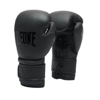 Boxerské rukavice Leone 1947 Striker GN059 Unisex čierne 12 oz tréningové rukavice pre dospelých 1