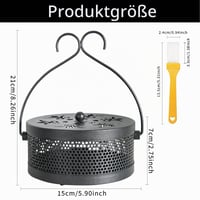 Kovový držiak na špirály proti komárom Leonshco s rukoväťou, prenosný dekoratívny box na vonné tyčinky, do domácnosti, nákupných centier a kúpeľní 4