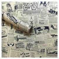 LEPENDOR samoljepljive tapete, retro uzorak novina - 0,45x3 m 2