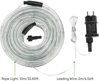 Lepro 10m LED Fénykábel, 240 LED IP44 Vízálló, EU Csatlakozós Meleg Fehér Fényfüzér Beltéri és Kültéri Dekorációhoz 2