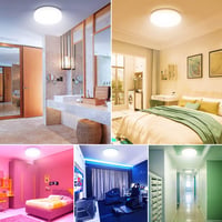 Lepro 15W Alexa Okos Mennyezeti Lámpa, 1250lm, 22cm, WiFi LED, Szabályozható RGB+Hideg-Meleg Fehér, IP54 Fürdőszobai Világítás, Applikációva 7