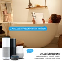 Lepro 15W Alexa Okos Mennyezeti Lámpa, 1250lm, 22cm, WiFi LED, Szabályozható RGB+Hideg-Meleg Fehér, IP54 Fürdőszobai Világítás, Applikációva 2