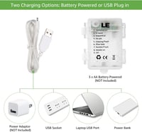 Lepro 3x3m LED függöny 300 meleg fehér lámpa 8 móddal USB távirányítóval 6