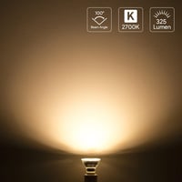 Lepro 4W MR16 GU10 LED izzó, 50W halogén helyettesítő, 3000K meleg fehér, 10db 2