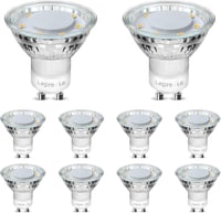 Lepro 4W MR16 GU10 LED izzó, 50W halogén helyettesítő, 3000K meleg fehér, 10db 1