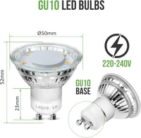 Lepro 4W MR16 GU10 LED izzó, 50W halogén helyettesítő, 3000K meleg fehér, 10db 3