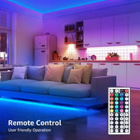 Lepro 5m RGB LED szalag szett, 5050 SMD színváltós LED csík, 12V, öntapadós, hajlékony világítás távirányítóval és tápegységgel 5