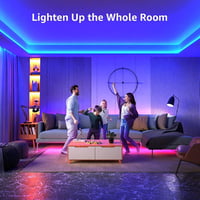 Lepro 5m RGB LED szalag szett, 5050 SMD színváltós LED csík, 12V, öntapadós, hajlékony világítás távirányítóval és tápegységgel 4