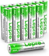 Lepro AAA alkáli elemek 12 db 1200 mAh 1,5 V LR03 MN2400 szivárgásgátló órák távirányító egér zseblámpa 1
