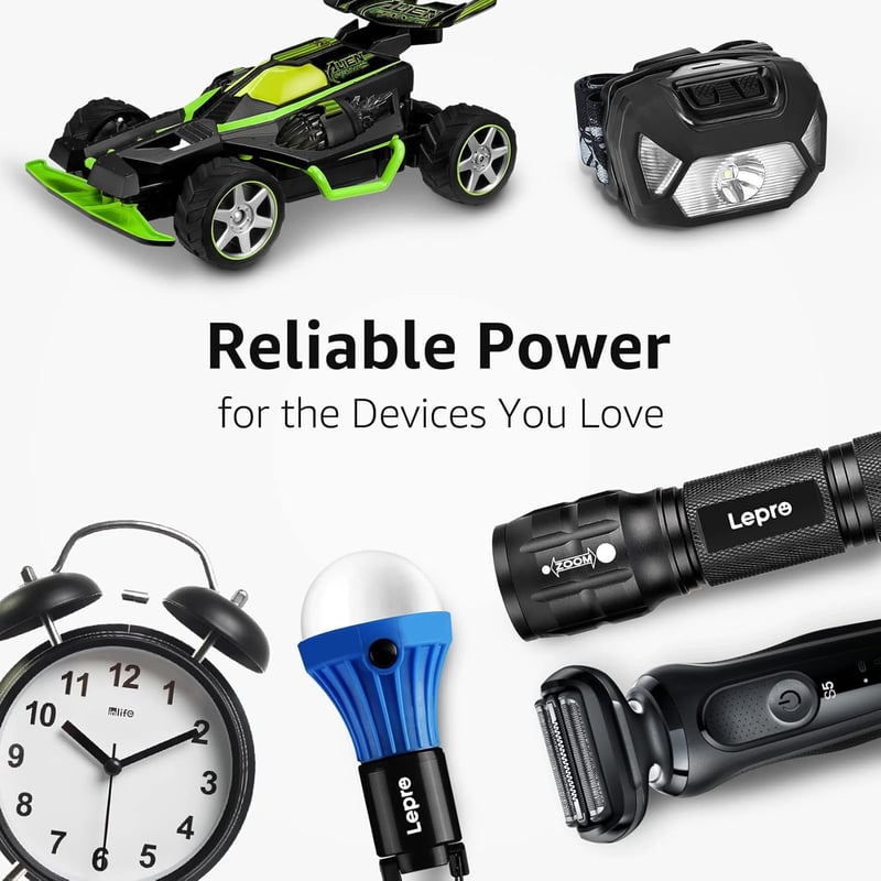 Lepro AAA alkáli elemek 12 db 1200 mAh 1,5 V LR03 MN2400 szivárgásgátló órák távirányító egér zseblámpa