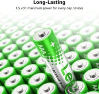 Lepro AAA alkáli elemek 12 db 1200 mAh 1,5 V LR03 MN2400 szivárgásgátló órák távirányító egér zseblámpa 2