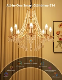 Lepro AI Smart LED izzó E14 4,9W RGB színváltós, hangvezérlés Alexa Google, WiFi Bluetooth, meleg hideg fehér fény 7