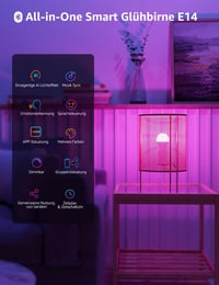 Lepro BP1 E14 LED izzó RGB+CCT 4,9W dimmelhető WiFi Bluetooth Alexa Google 2db 7